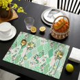 thumbnail image 3 of Pioneer Flower Floral Print Pattern Summer Placemats Table Placemats Set Of 6-Linen Kitchen Washable Placemats Table Mats 12x18 Inch Non-Slip Heat Resistant, 3 of 5