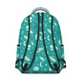 thumbnail image 3 of Alien UFO Teal Pattern Backpack for School, Cute School Bag with Adjustable Shoulder Straps and Padded Back, 15.3"x11"x7.1", 3 of 5