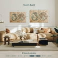 thumbnail image 4 of Elephant Stock Hemisphere Map Wall Art - Horizontal Canvas Wall Art - Living Room Wall Decor - Map Canvas - Beige And Blue Decor - 39" x 26", 4 of 8