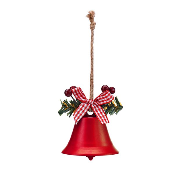 HEVIRGO Arbre de Noël Cloche Haute Durabilité Baies Rouges Conception avec Lanière Vibrante Couleur Large Application Décorative en Métal Jingle Bell Ornements Décoration Arbre de Noël pour la Maison
