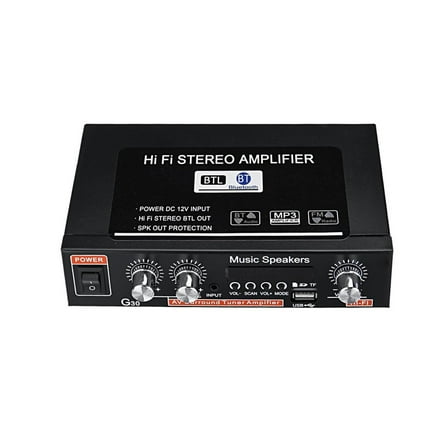 2-channel HiFi Stereo Audio Car Amplifier Car Audio Bluetooth 2 Channel Digital Powerful Car Amplifier For Subwoofer ,Enhanced Audio Quality