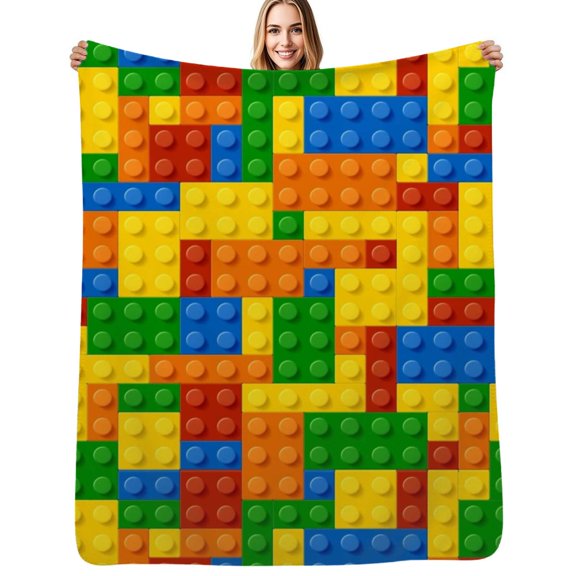 Brick Art Flannel Blanket Warm Soft Bedding Throws Winter Camping Chair Sofa Bed