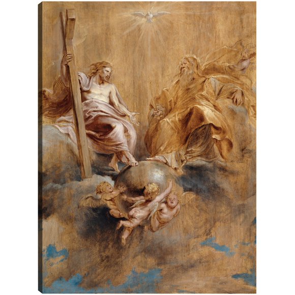 Cuadro Decorativo - La Santísima Trinidad (1616-1617) Jr Impresión en canvas, estrechado.