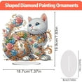 thumbnail image 5 of JASGARDE DIY Tabletop Diamond Art Painting Kit, Special Shaped Rhinestone Desk Placement Ornament, 5D Home Stand Up Gem Painting Craft Kit, Gift, Cat, 5 of 6