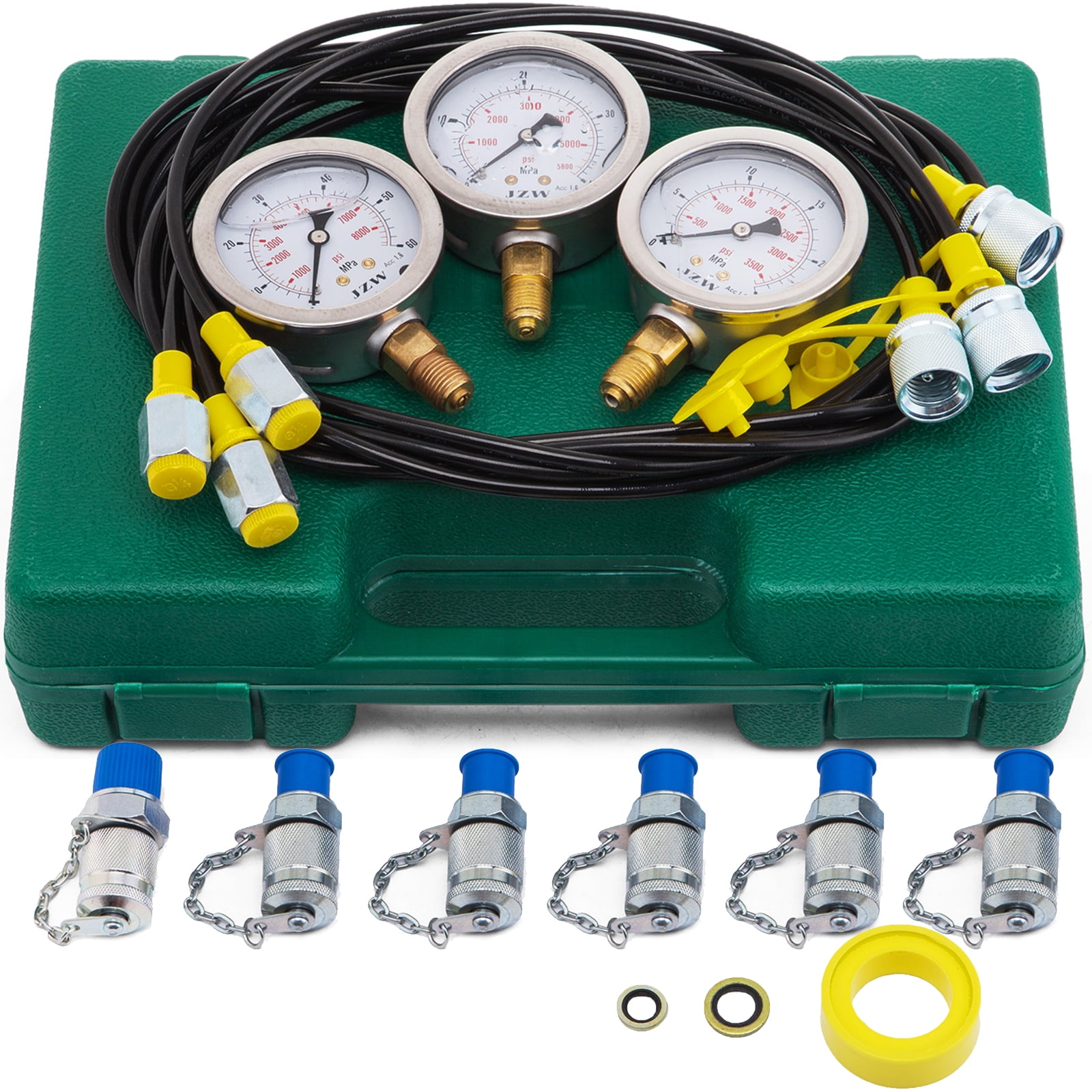 Portable Hydraulic Pressure Test Kit Hydraulic Equipment Tester Gauge