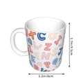 thumbnail image 2 of Disketp Scandinavian Alphabet Large Coffee Mug with Handle Tea Cup Novelty Coffee Cup for Men Women Office Work, 2 of 6