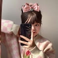 thumbnail image 4 of 2Pcs Jaw Clip for Women, Hair Jewelry, Cloth Fashion Colorful Plastic Hair Clip for Dating, Resistant Large Bow Hair Claw for Women with Long Hair, Beige, 4 of 7