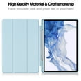 thumbnail image 6 of TECH CIRCLE Classic Case for Samsung Galaxy Tab S9 11-Inch 2023 (SM-X710/X716/X718), Slim Tri-Fold Folio Stand Protective Leather Tablet Cover with Auto Wake/Sleep, Blue, 6 of 8