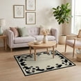 thumbnail image 3 of ODIKA Round Print Bordered Feline Motif Symmetrical Track Whimsical Non-Slip Chair-Friendly for Home Office, Gaming Room, Under Desk, 3 of 7