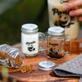 thumbnail image 3 of Mini Yogurt Jar,Airtight Clear Glass Jar Honey Storage Can Lemonade Storage Pot Coffee Concentrate Sealing Canister With Handle For Travel Family Office Walking, 3 of 8