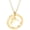 Gold, variant on Stainless Steel Round 15 MM Hollow Heart Pendant Necklace for Women Mom Daughter Geometric Statement Jewelry Rose Gold