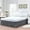 Dark Gray Solid, variant on Wrap Around Bedskirt with 22 Inch Tailored Drop, Hotel Quality Dust Ruffle Bedskirt, Adjustable Three Sides Elastic Belts, 100% Microfiber, Wrinkle Free-Light Blue Solid, Twin-XL Size
