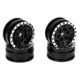 thumbnail image 1 of 4 llantas de metal con 8 agujeros redondos para coche de escalada Axial SCX24 1/24 con control remoto, color negro, 1 of 14