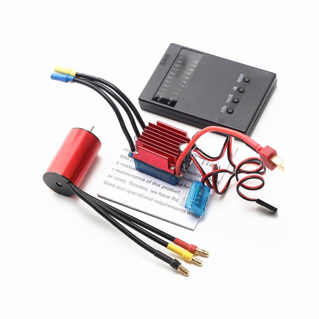 Amdohai 4500KV Brushless Motor with 35A Brushless ESC Programming Card Replacement for 1/14 1/16 HSP