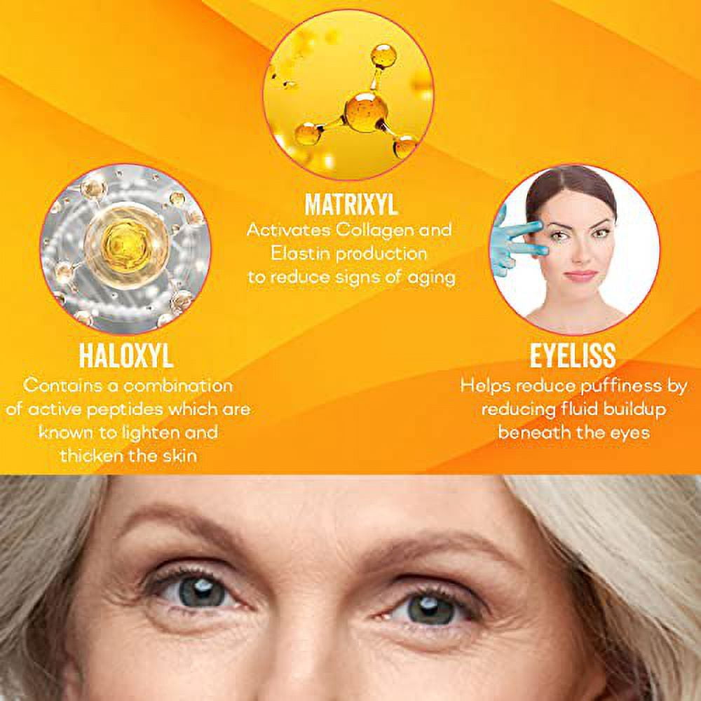 Vitasei Ellixxis Instant Eye Gel- Moisturizing Eye Lifting Cream for Dark Circles & Puffiness, Under Eye Cream for Fine Lines & Wrinkles, Anti-Aging Cream for Men & Women, Non-GMO - 0.5 Fl Oz (2 Pack)