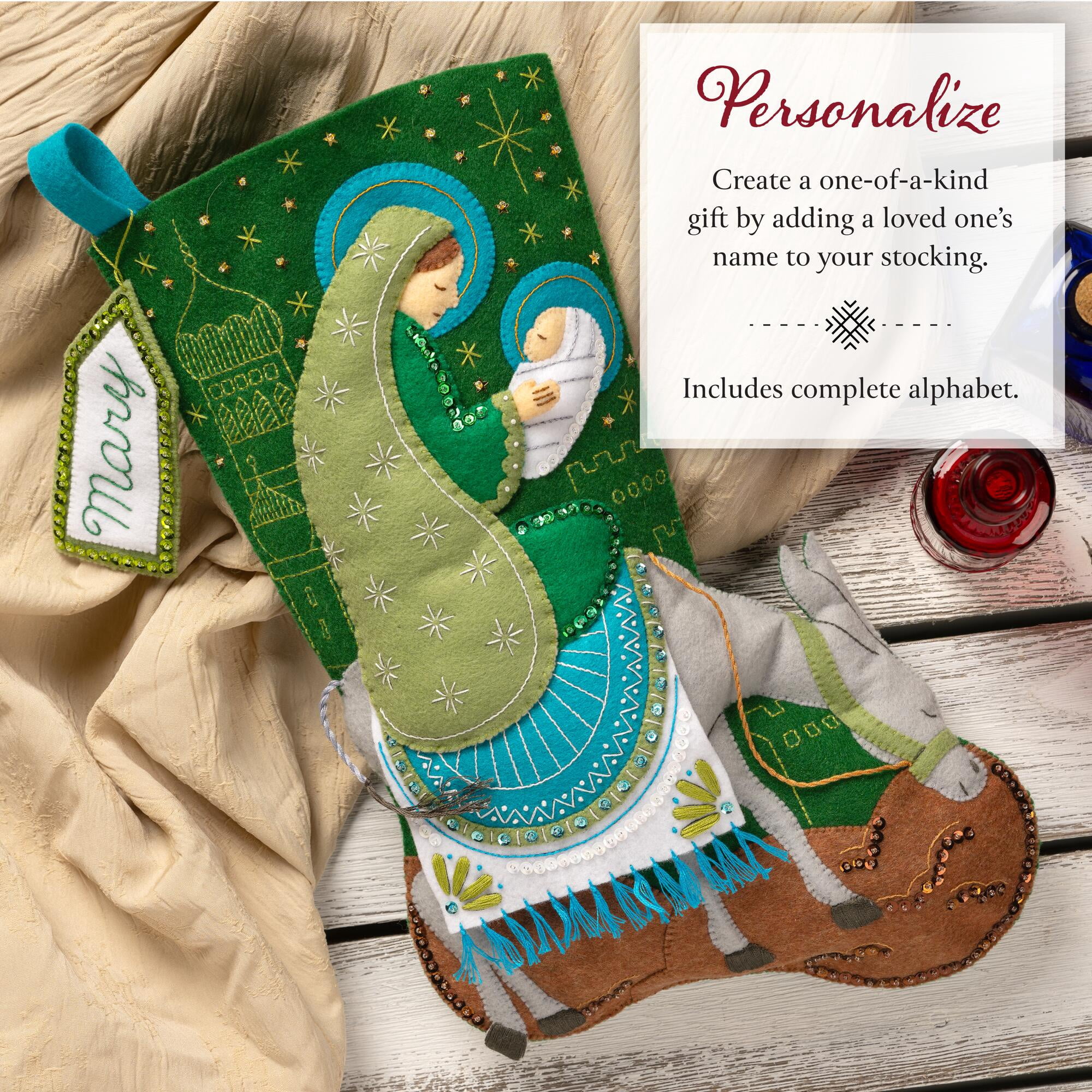 Bucilla Holy Journey 18 in Multicolor Felt Stocking Kit