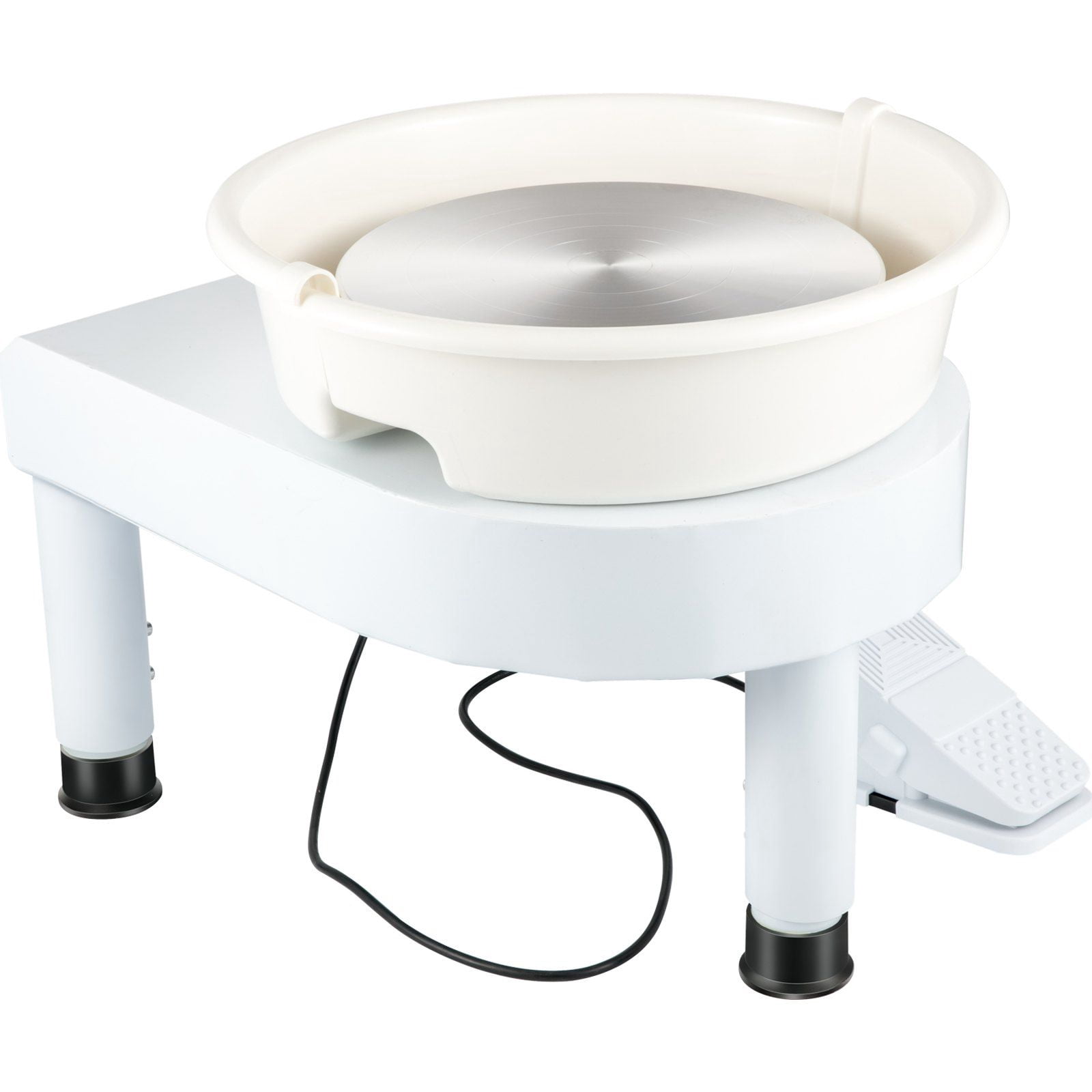 Professional 11in Ceramic Wheel Machine - Adjustable Lift Legs & Foot Pedal for Pottery Making
