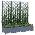thumbnail image 3 of vidaXL Garden Planter with Trellis Blue Gray 47.2"x15.7"x47.8" PP, 3 of 7