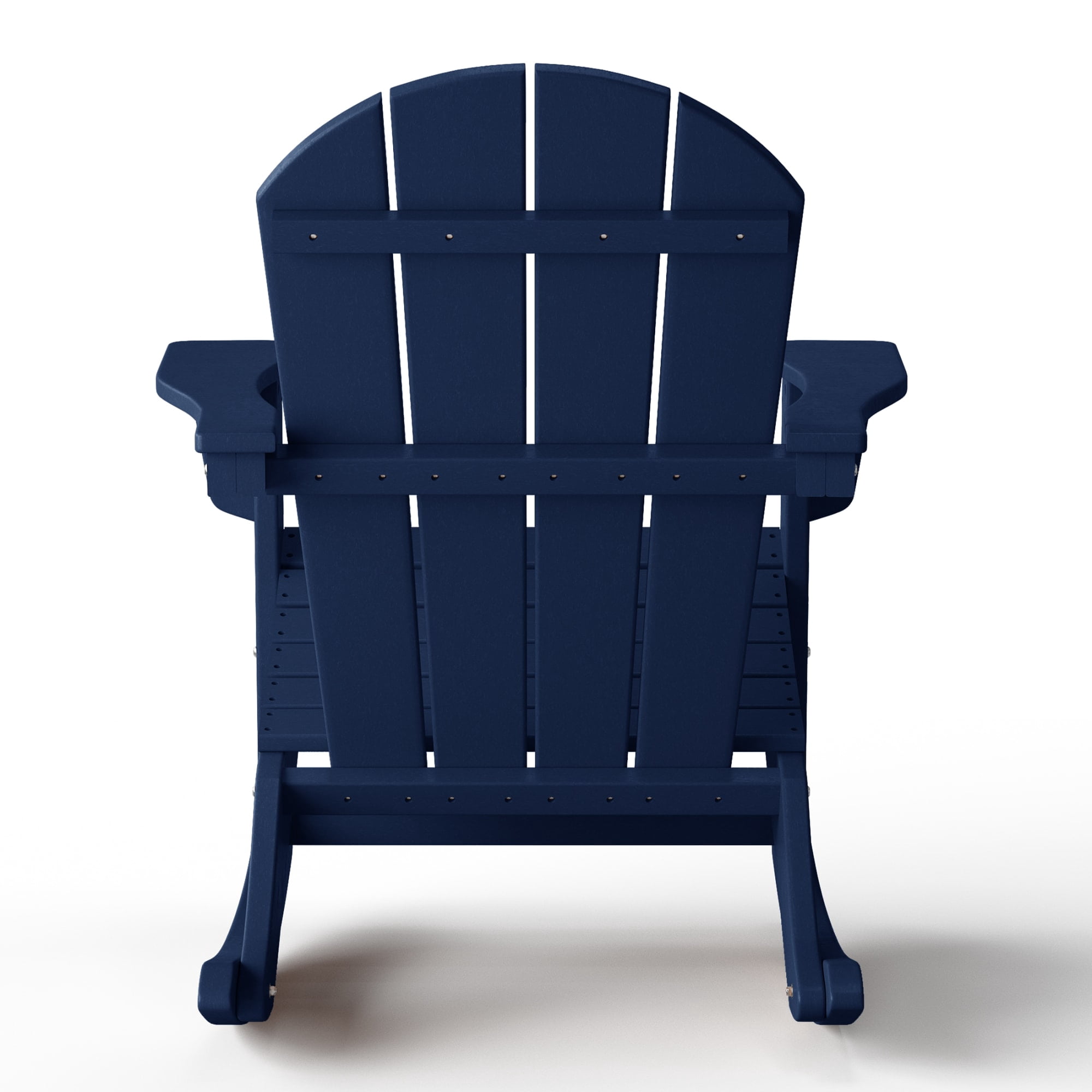 WestinTrends Malibu Outdoor Patio Porch Rocking Adirondack Chair (Set of 2), Navy Blue