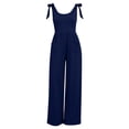 thumbnail image 4 of Wensltd Spaghetti Strap Summer Jumpsuits for Women Casual Loose Plus Size Jumpers with Pockets, 4 of 6