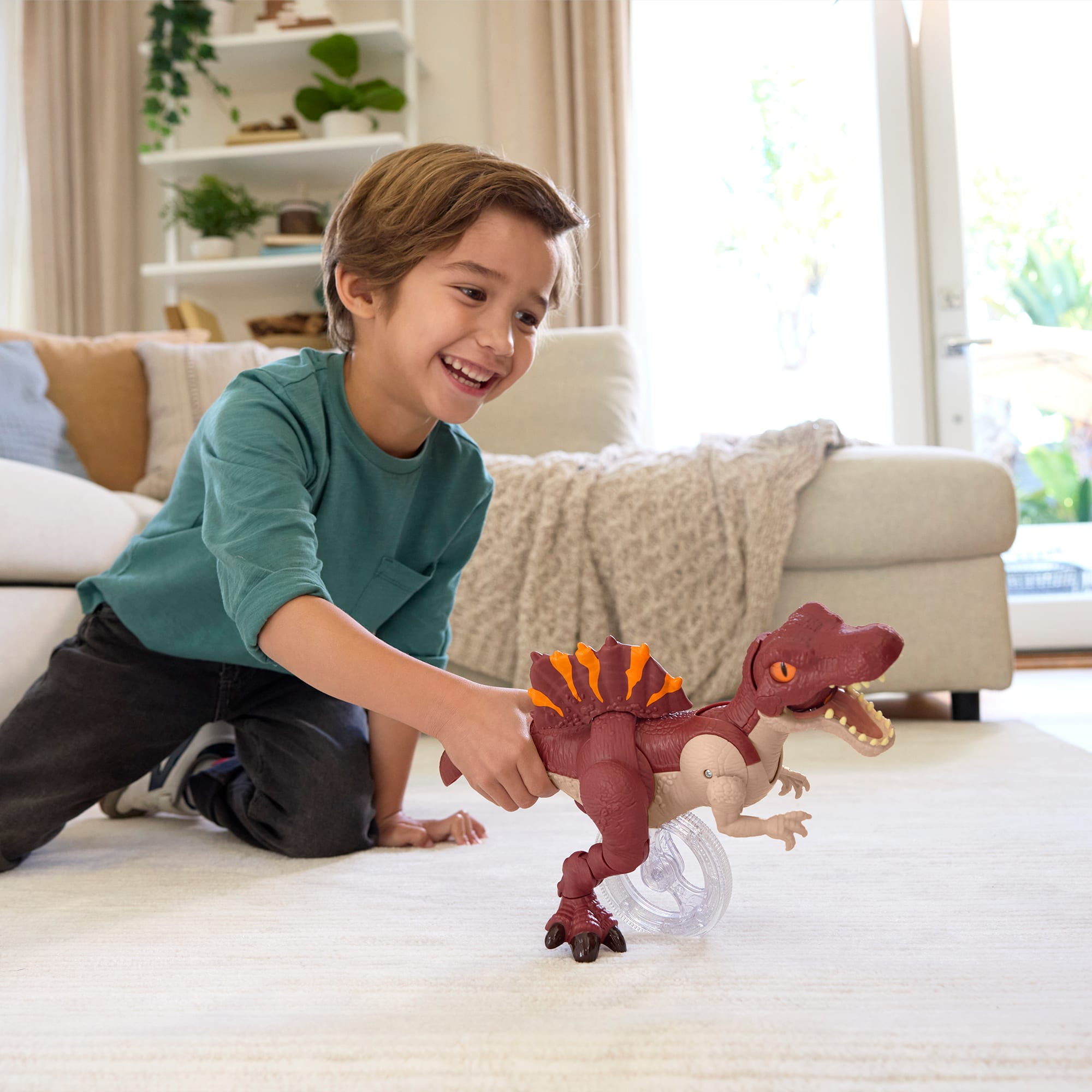 Fisher-Price Imaginext Jurassic World Rebirth Sprinting Spinosaurus Dinosaur Toy with Lunge & Chomp