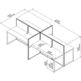 thumbnail image 6 of Easy Office 60W 4 Person Desk with 45H Panels in White - Engineered Wood, 6 of 7