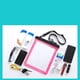 thumbnail image 4 of Bolsa de asas transparente, parte superior con cremallera de construcción robusta de PVC, bolsa transparente para viajes y gimnasio de seguridad, 9,8*9*1,5 pulgadas, 4 of 5