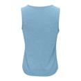 thumbnail image 4 of IWRICH Women's V Neck Ruffle Tank Tops Sleeveless Flowy Tiered Peplum Blouse Casual Summer Loose Fit Swing Cami Shirts Blue S, 4 of 5