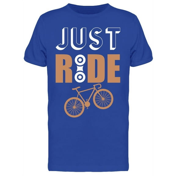 Just Ride Cycle Wheel T-Shirt Men -Image by Shutterstock, Male Small