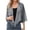 Grey, variant on Women's Chiffon Shrug Cardigan 3/4 Sleeve Open Front Drape Irregular Hem Bolero Lightweight Sheer Casual Cover Up Black, L