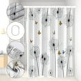 thumbnail image 4 of With Hook Shower Curtain Set Dandelion Modern Rustic for Bathroom Hotel Style RV Stall Black White Shower Curtain Waterproof-72"W x 74"L (Pack of 1), 4 of 7