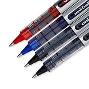 uni-ball Vision Rollerball Pens, Fine Point (0.7mm), Business Colors, 4 Count