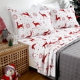 thumbnail image 2 of Draps de Noël Grand Lit, Ensemble de Draps en Microfibre Brossée Douce, 2 of 8