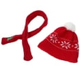 thumbnail image 3 of Fovewise 1 set of Christmas Snowman Mini Hats Scarf Knit Hat Christmas Tree Scarf Decors, 3 of 7