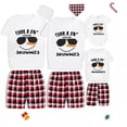 thumbnail image 3 of Pijamas familiares a juego de Navidad, conjunto de Pijamas cortos de Snowmies de Chillin de diseño exclusivo, 3 of 3