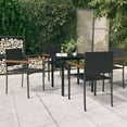 thumbnail image 4 of vidaXL Patio Dining Set Outdoor Dining Set Garden Table and Chair Set Black, 4 of 51