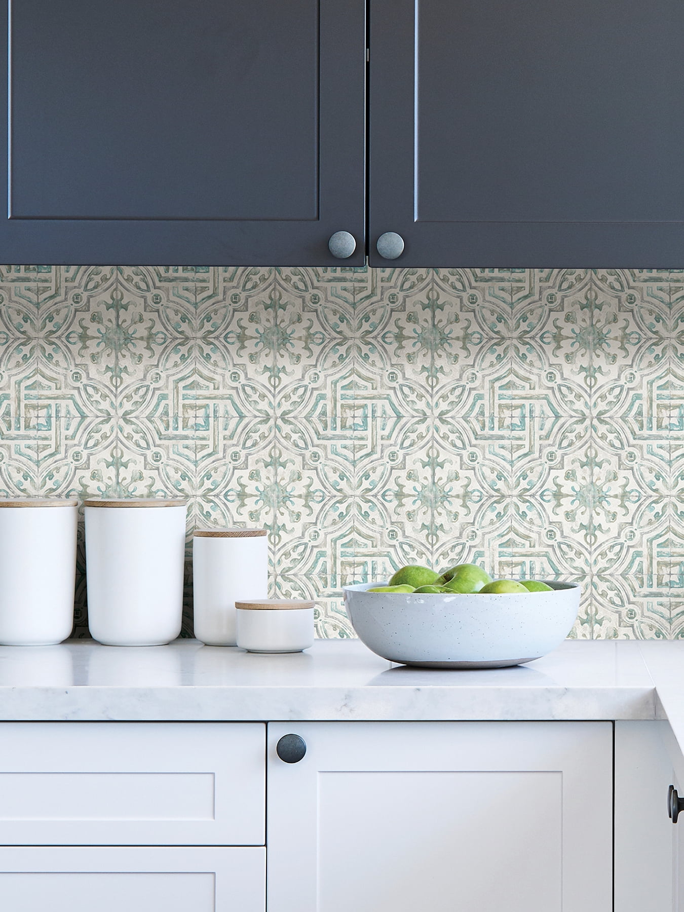 Nuwallpaper Teal and Grey Landondale Peel & Stick Wallpaper