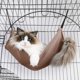 thumbnail image 3 of Gato hamaca cama cama colgante transpirable suave mascota jaula hamaca para jaula Café 53x35cm Zulema Hamaca para gatos para jaula, 3 of 7