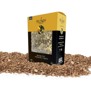 HUMOS Mesquite Smoking Wood Chips for BBQ, Smoker, Kamado and Gas, Charcoal & Electric Grill (Mesquite)