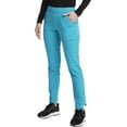 thumbnail image 4 of Cherokee Euphoria Scrubs Pant For Women Mid Rise Tapered Leg Drawstring CK140AT, L Tall, Teal Blue, 4 of 5