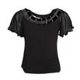 thumbnail image 4 of Traje de Práctica de Baile Cuadrado Soledad Danza Moderna de Baile de Salón Negro XXL Vestido de Baile Latino, 4 of 10