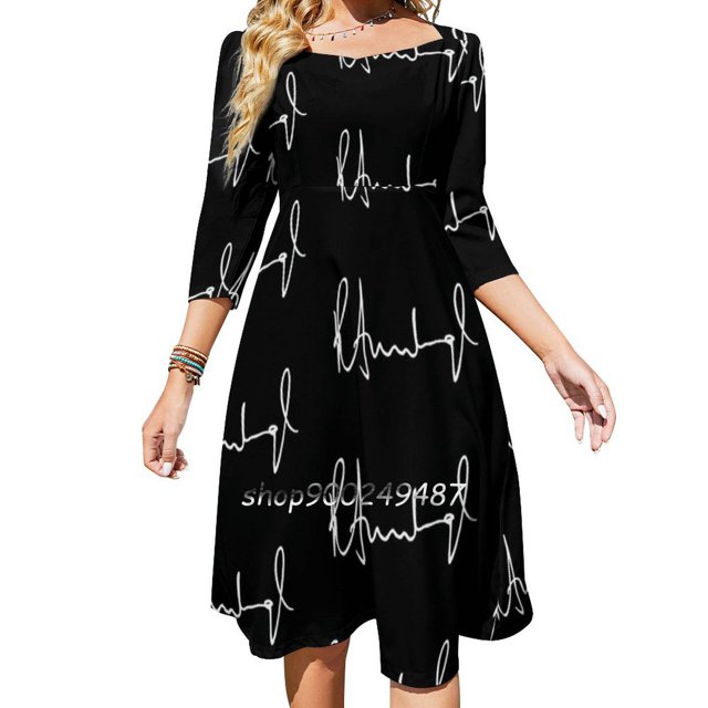 Vestido de verano elegante con escote cuadrado y diseño exclusivo de Richard Armitage (liso) Vestido elegante con cuello halter y estampado para mujer Richard Armitage