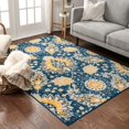 thumbnail image 5 of Well Woven Mystic Ash Vintage Floral Oriental Blue 5'3" x 7'3" Area Rug, 5 of 6