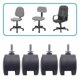 thumbnail image 3 of 6mm Threaded Stem 40mm Dual Wheel Rotatable Caster Black, 3 of 5