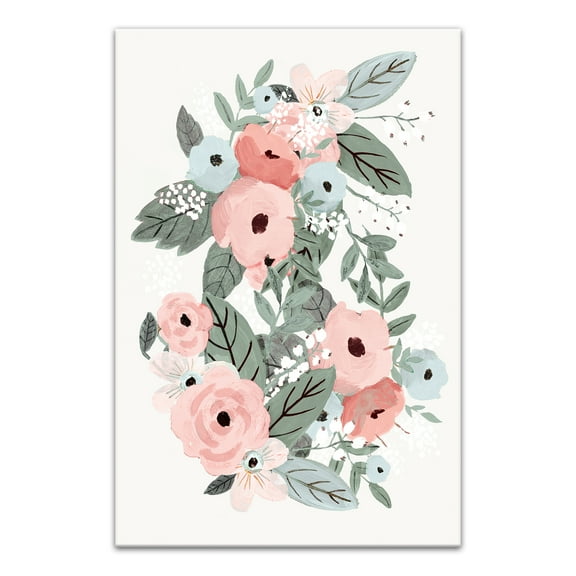 Creative Products Painted Pastel Flowers 12x18 Canvas Wall Art