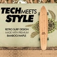 thumbnail image 4 of Monopatín Longboard Magneto Kicktail Cruiser de 44 pulgadas | Cubierta de bambú y arce duro | Hecho para adultos, adolescentes y niños (azul), 4 of 5