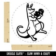 thumbnail image 2 of Aggressive Kangaroo Boxing Gloves Self-Inking Rubber Stamp Ink Stamper - Lime Green Ink - Medium 1 Inch, 2 of 7