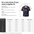 thumbnail image 5 of Balery Fire Breathing Dragon Twilight Camisa Casual de Manga Corta con Botones para Hombre, Texturizada, Estilo Cubano, para Playa, Verano-Small, 5 of 5