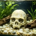 thumbnail image 2 of Resin Reptile Hideout for Tank Realistic Skull Decor for Terrarium Decorative Skeleton Head Hides and Caves for Fish Ball Python Axolotl Tarantula Beige, 2 of 6