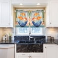 thumbnail image 5 of Yayeee Kitchen Curtains Tier Pair Light Filtering 27"x24" Rod Pocket Short Cafe Window Panel, Blue Goldfish Bowl, 5 of 7
